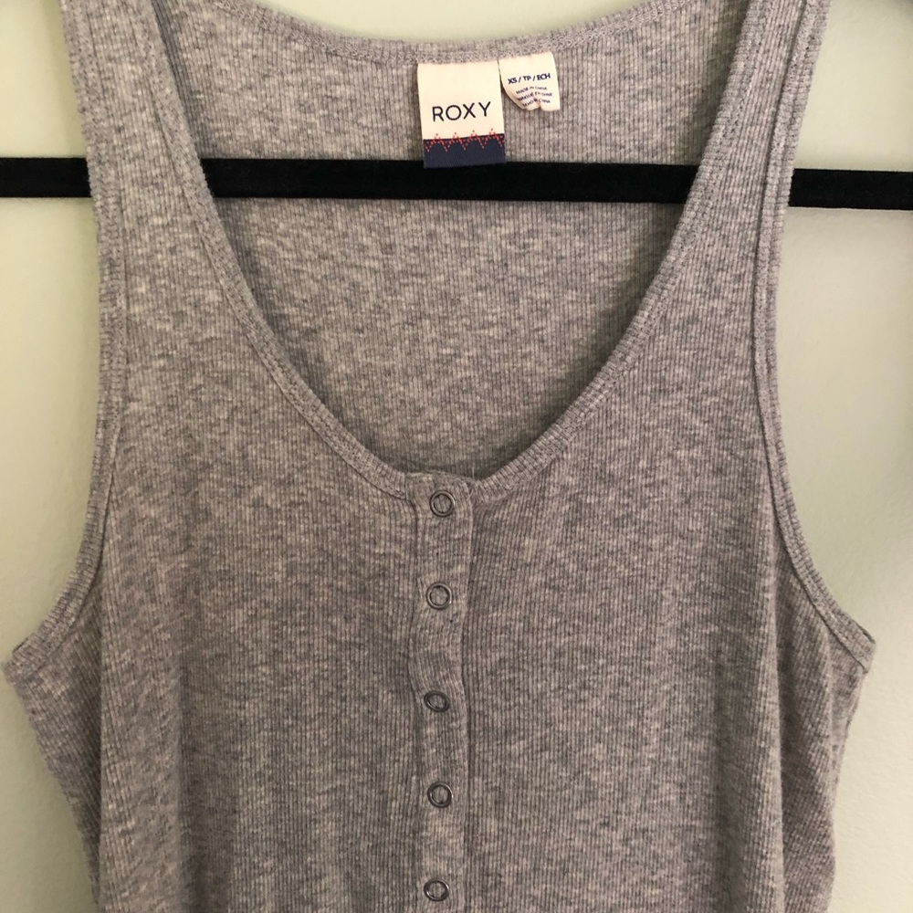 Long, grey, ROXY dress.